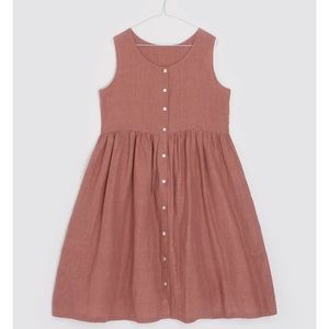 Elegant Sleeveless Midi Dress in Rosewood